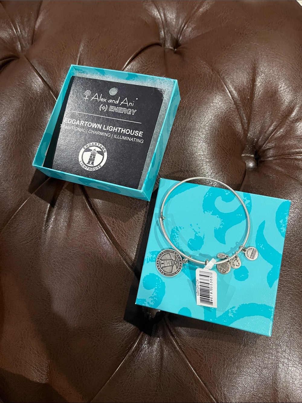 Alex and Ani Silver Edgartown Lighthouse Charm Bangle Martha’s Vineyard